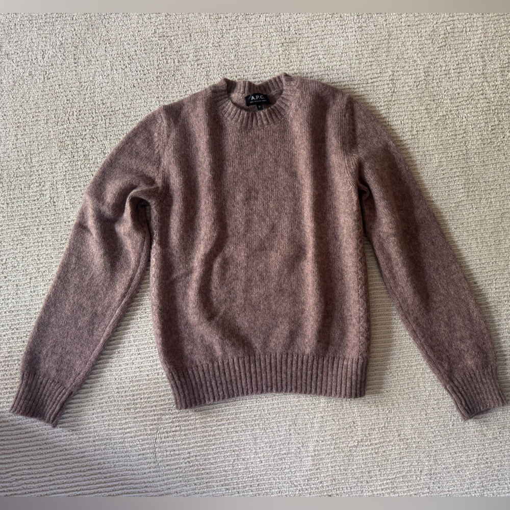 Never worn APC sweater heather pink/taupe/grey stunning